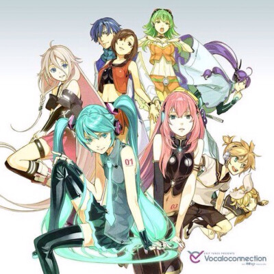 VOCALOID v家 初音未来 镜音双子 镜音铃 镜音连 meiko kaito rin luka miku ia gumi动漫 二次元 美图 p站