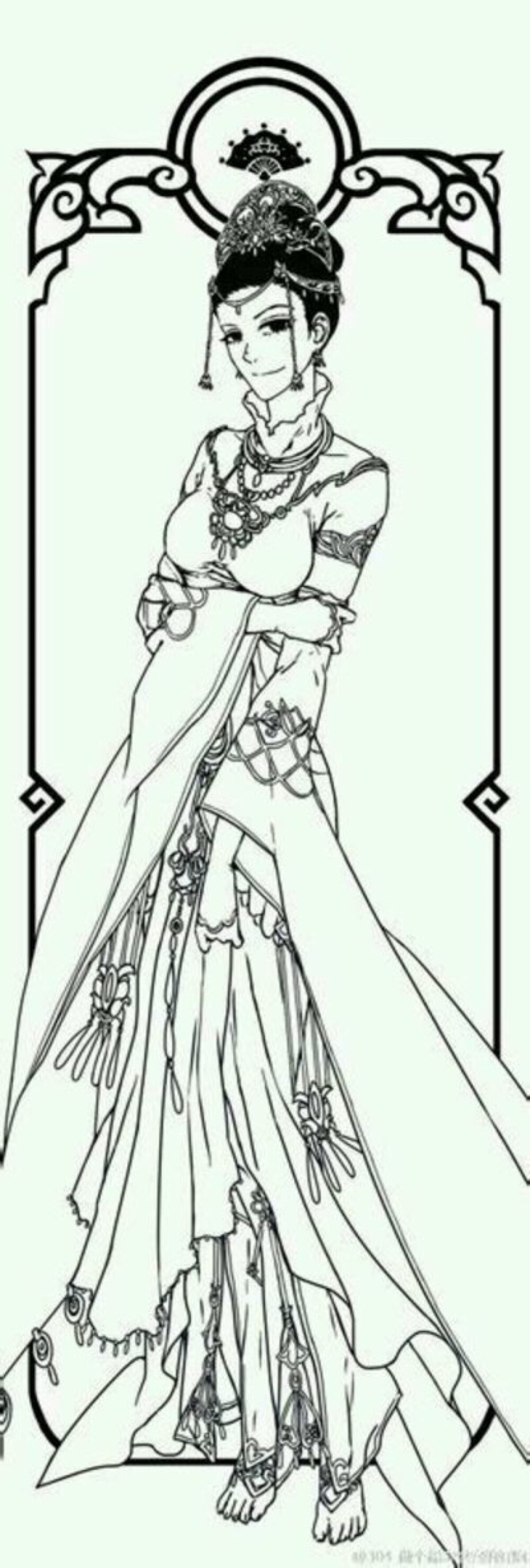 橡皮章素材黑白稿七秀