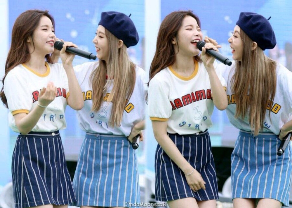 #Mamamoo# #moonsun# #MoonByul# #Solar# 玟星&颂乐 在说啥呢？两人笑的那么开心～