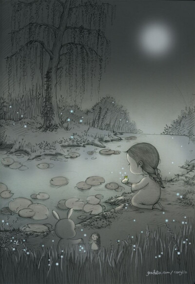 Finding my little prince
That night, full of silver lights everywhere,
I found a new little cute friend.