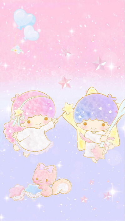 自制Sanrio可爱双子星，自制壁纸套图，拿图点赞，可分享，请勿侵权！