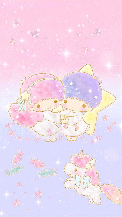 自制Sanrio可爱双子星，自制壁纸套图，拿图点赞，可分享，请勿侵权！