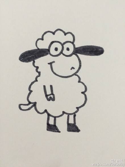 小羊画什么脚印一年级图片