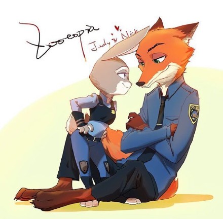 #疯狂动物城# #Zootopia# #Nick# #Judy# 狐兔CP 同人