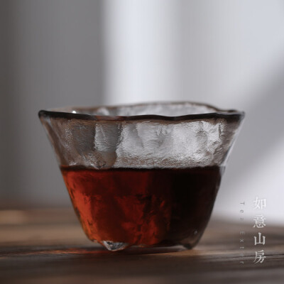 日本进口玻璃水杯 手工定制石庭耐热玻璃杯 透明磨砂茶杯创意杯子