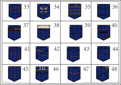 牛仔裤口袋 牛仔裤后袋 口袋设计 裤子口袋设计 口袋细节设计 多口袋牛仔裤 口袋工艺设计 牛仔裤口袋图 裤子口袋细节 牛仔裤后袋款 口袋款式图 口袋工艺图 韩式牛仔口袋 欧美牛仔口袋 男士牛仔口袋