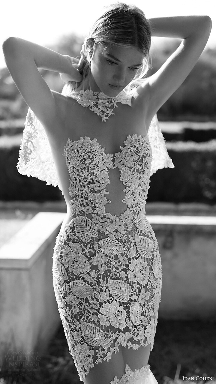 以色列知名婚纱设计师品牌 Idan Cohen 发布2017婚纱预览系列，设计师在新季带来令人赞叹的细节设计，迷你蕾丝披肩、美丽的蝴蝶结、梦幻般的背部花卉“脊柱”设计，相信每位看过的新娘都会为之迷恋。