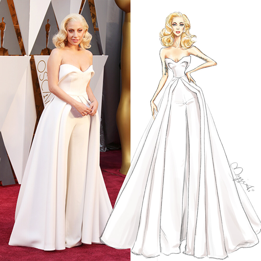 My fav looks1 at the Oscars 2016.
Lady Gaga is different in my pen :)