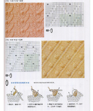 长针枣形针编织法