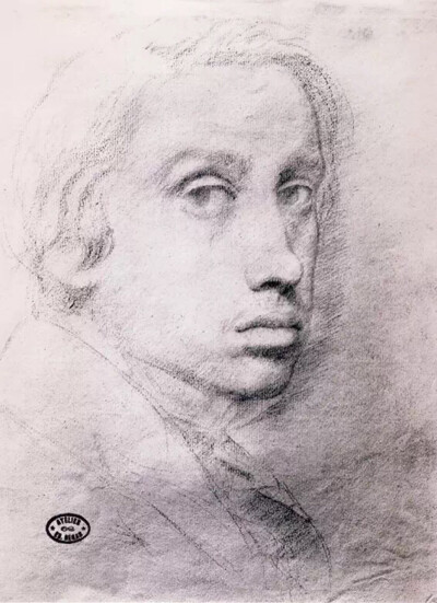 1855 Study for the Self Portrait德加自画像