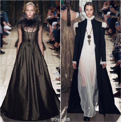 Valentino F/W 2016 Haute
Couture｜灵感取自大文豪莎士比亚，时光被拉回伊丽莎伯时代～这也是华伦设计师双人组的最后一个系列，本季高定后，女设计师Maria
Grazia Chiuri即将走马上任Dior空缺已久的创意总监一职～