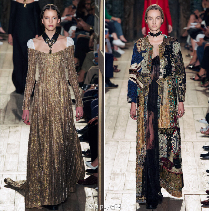 Valentino F/W 2016 Haute
Couture｜灵感取自大文豪莎士比亚，时光被拉回伊丽莎伯时代～这也是华伦设计师双人组的最后一个系列，本季高定后，女设计师Maria
Grazia Chiuri即将走马上任Dior空缺已久的创意总监一职～