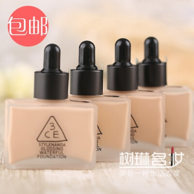 韩国stylenanda 3ce超水感水润粉底液美白保湿持久遮瑕膏40ml正品