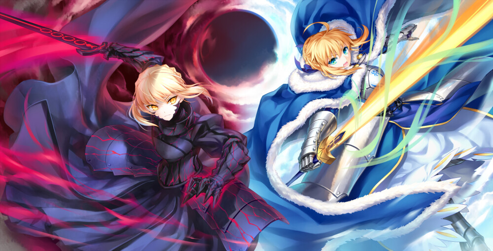 黑saber&亚瑟王saber fate(转自zerochan)