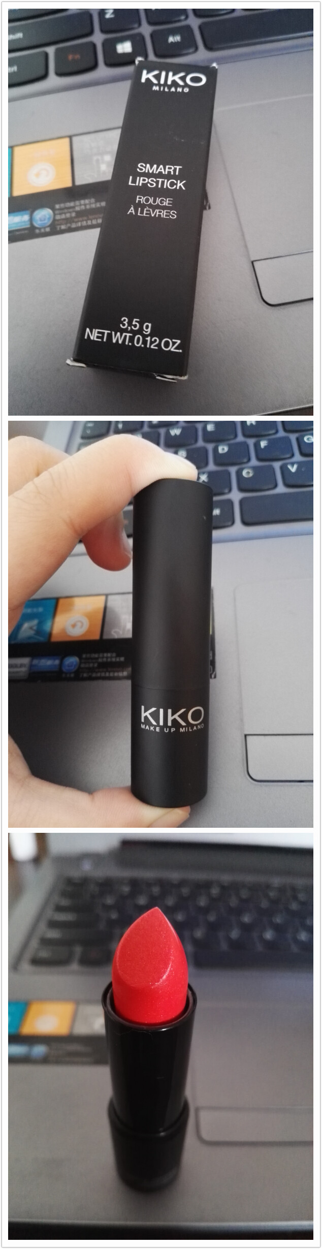 意大利品牌KIKO，平价良心货，阿玛尼走秀御用品牌。这只是905珊瑚色，味道是淡淡的巧克力味，和MAC挺像的，但是价钱只有三分之一哦