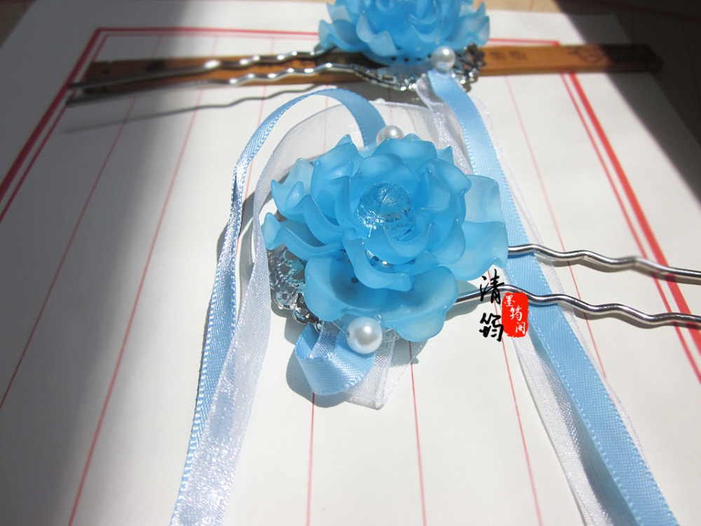 淘宝【墨筠阁】原创首饰设计制作 发簪 步摇 胸针 发钗 绢花 制作@苏清筠singun