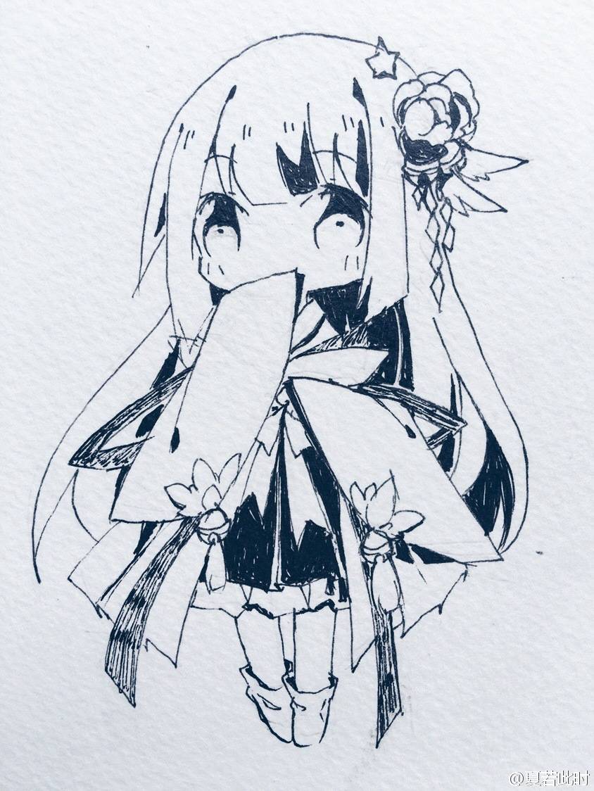 加油大魔王q版黑白转自微博