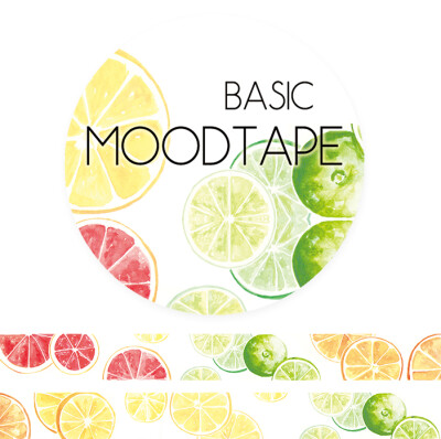 moodtape.BASIC-橙。mood原创和纸胶带创意贴纸diy手工手账