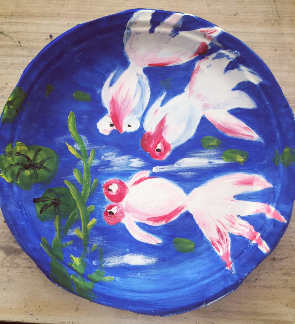 水粉盘子 《鱼》 - 堆糖,美图壁纸兴趣社区