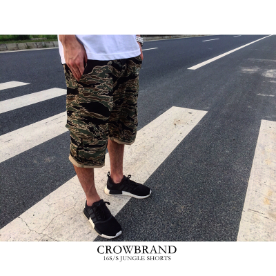 Crowbrand S/S Jungle shorts 虎纹迷彩短裤 5分裤 工装裤 WTAPS