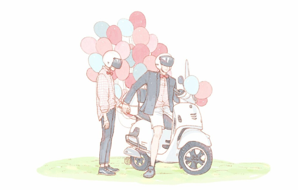 EXOFANART朴灿烈边伯贤灿白手绘插画壁纸头像by.BreakBaek