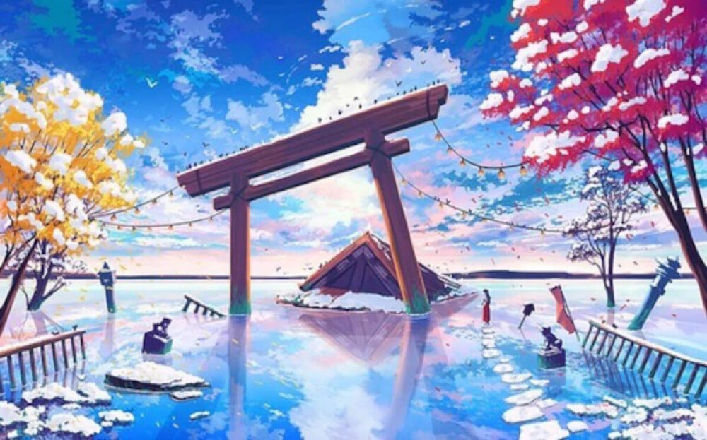 pixiv p站 侵删 图片 二次元 风景 天空 星星 壁纸 锁屏 唯美 梦幻 插画 手绘 动漫 小清新 古风 森系 水彩 漫画