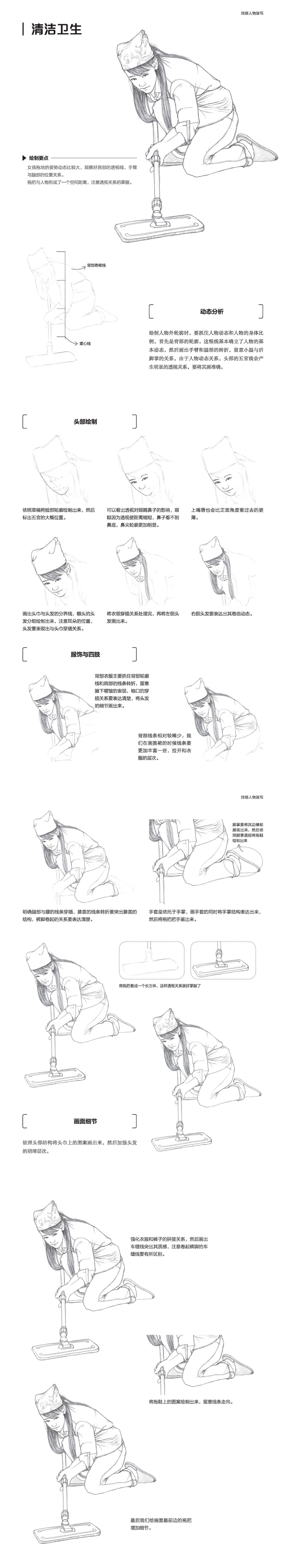 本案例摘自人民邮电出版社出版的《素描实例绘制详解:人物速写》http://product.dangdang.com/23986735.html