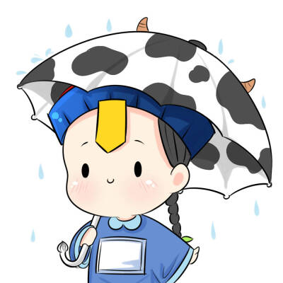 ＃诶捡到一只小僵尸＃下雨我不怕 因为我有小牛奶（雨伞）