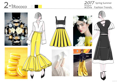 2017SS 独立 Designer 周正方圆流行趋势效果图作品 