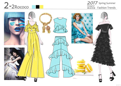 2017SS 独立 Designer 周正方圆流行趋势效果图作品 