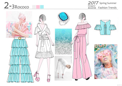 2017SS 独立 Designer 周正方圆流行趋势效果图作品 