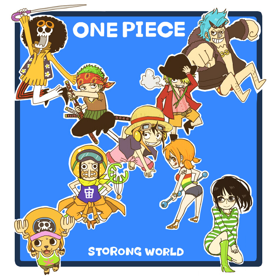 海贼王 p站 id:7646834【しょこ】 strong world 海贼9人 【侵删致歉
