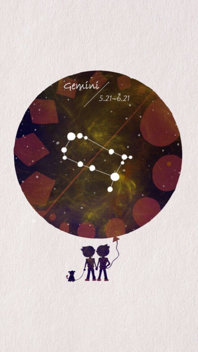 双子，星座，壁纸