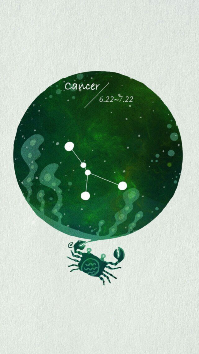 巨蟹。星座，壁纸