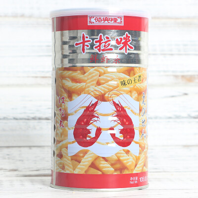 泰国进口零食 时兴隆HANAMI卡拉咪鲜虾条105g 罐装 休闲零食品