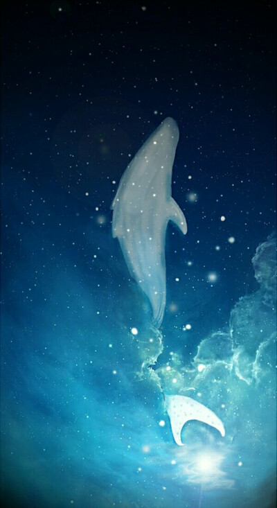 海蓝时遇鲸 by画画的竹竿