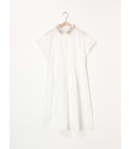 刺绣连衣裙 暗纹