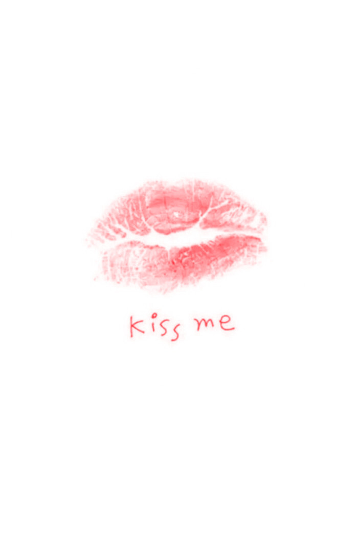 紅色，唇印，kiss me，背景
#上傳:冉_kim 