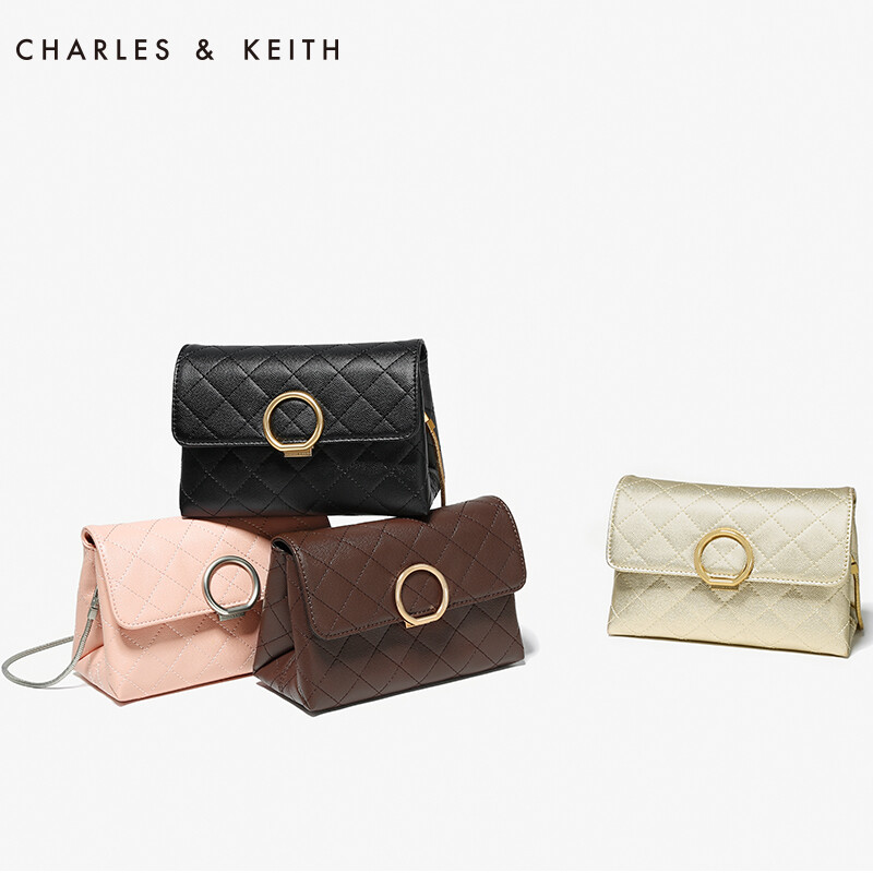 CHARLES&amp;KEITH 手抓包 CK270840061 荔枝纹迷你包女式单肩包