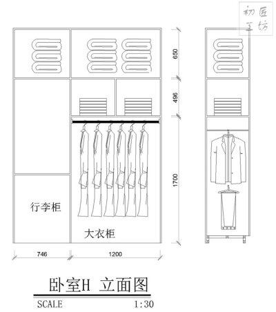 七月十七日，今天完成了衣帽间的立面图绘制，本身空间就小，拐角处就更不好处理了。将实用空间最大化是非常不容易的。在绘制过程中，总要学会取舍，符合自己的才是最好的。不管怎样，在学习用进步，实践中成长。