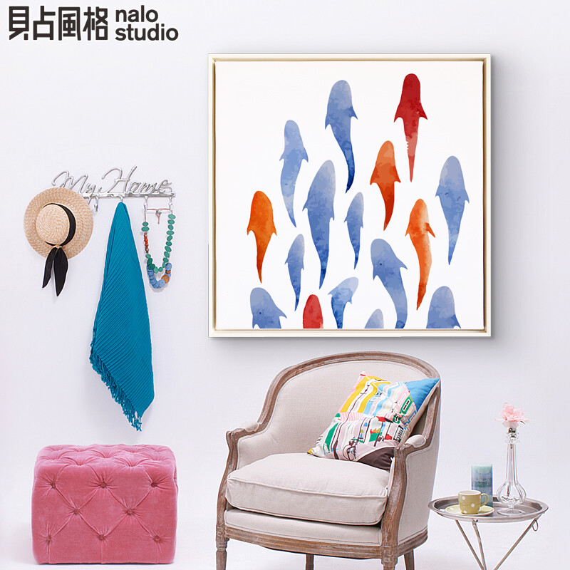 另类 现代简约客厅装饰画北欧玄关挂画卧室壁画抽象无框画单幅画