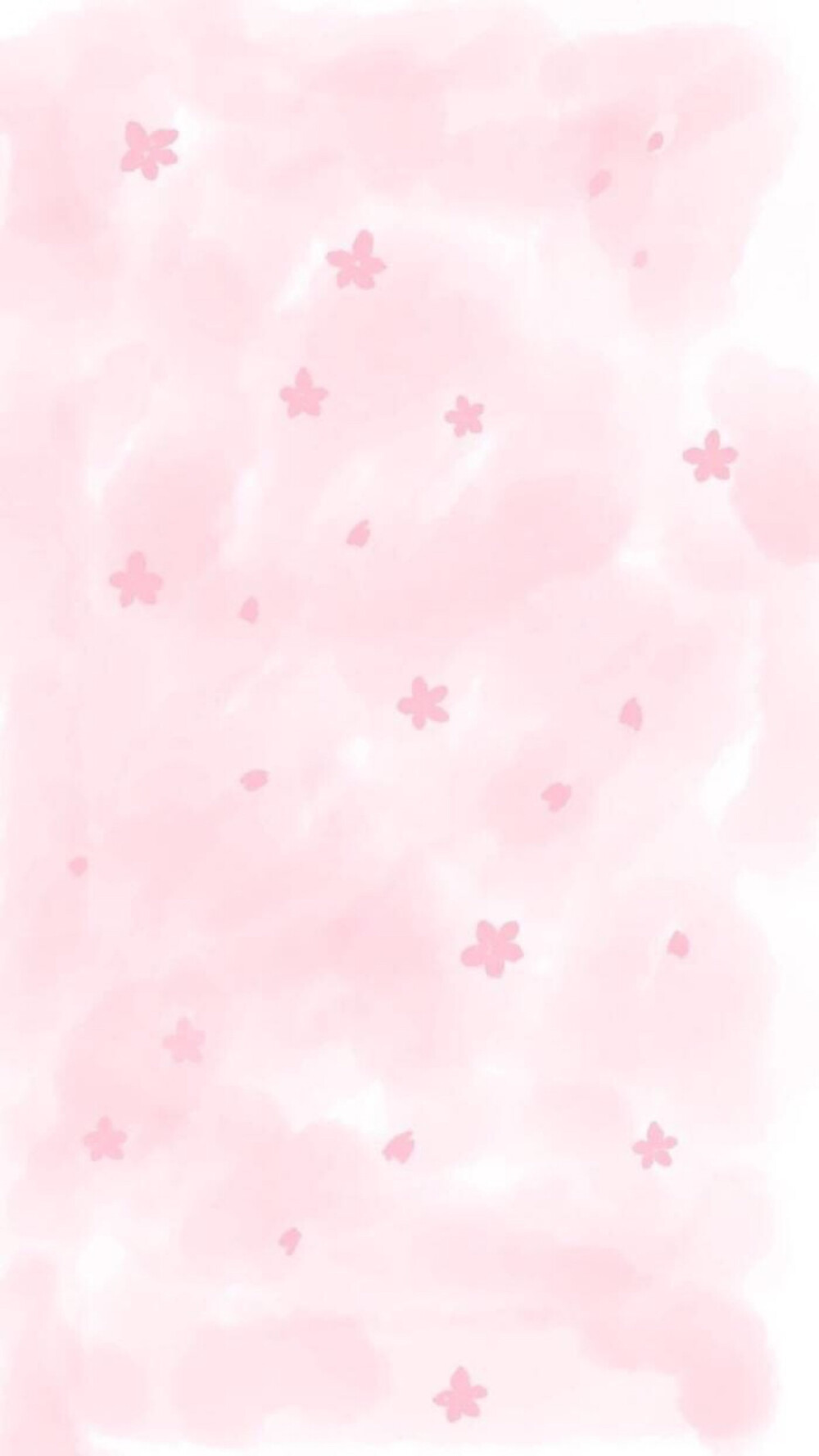 日式樱花甜美粉色系纯色碎花壁纸