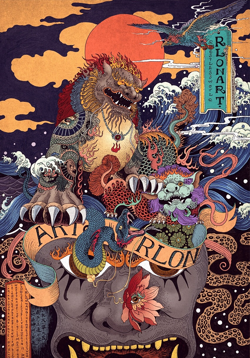 Rlon Wang ，中国插画家