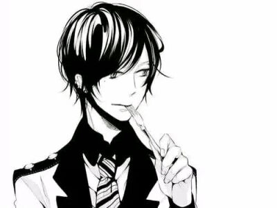 ☬⇝【网络收图，侵权立删】黑白色 灰色 帅哥 Pixiv p站 小清新 插画 简洁 唯美 美图 涂鸦 治愈 动漫 小清新 头像 二次元 意境 