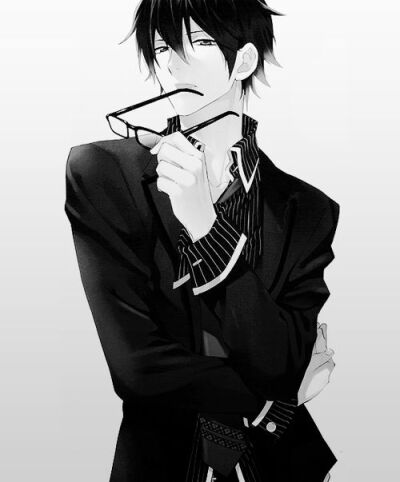 ☬⇝【网络收图，侵权立删】黑白色 灰色 帅哥 Pixiv p站 小清新 插画 简洁 唯美 美图 涂鸦 治愈 动漫 小清新 头像 二次元 意境 