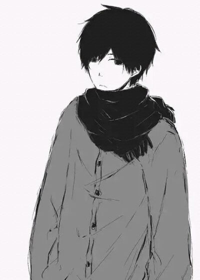 ☬⇝【网络收图，侵权立删】黑白色 灰色 帅哥 Pixiv p站 小清新 插画 简洁 唯美 美图 涂鸦 治愈 动漫 小清新 头像 二次元 意境 
