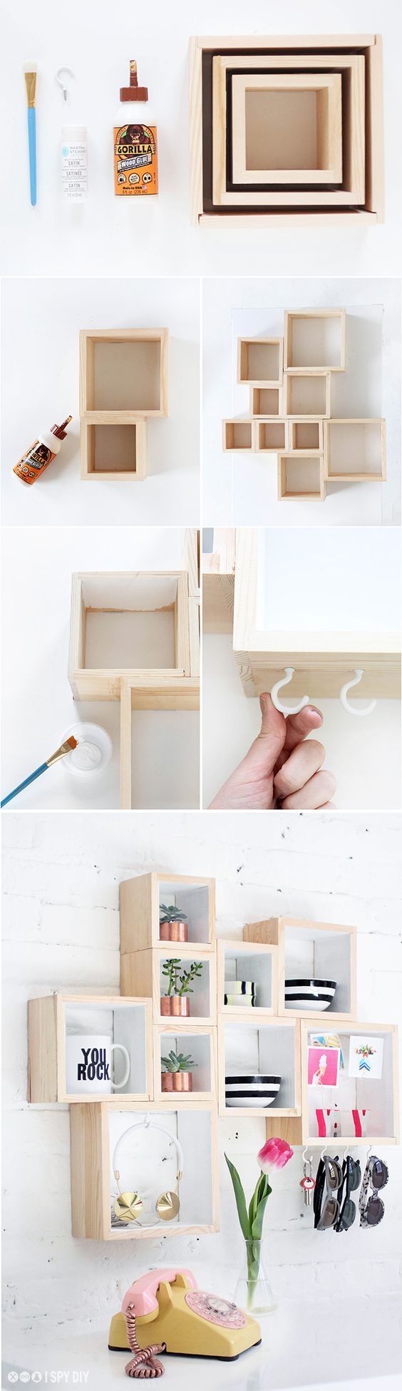 DIY Wall Box Storage Tutorial