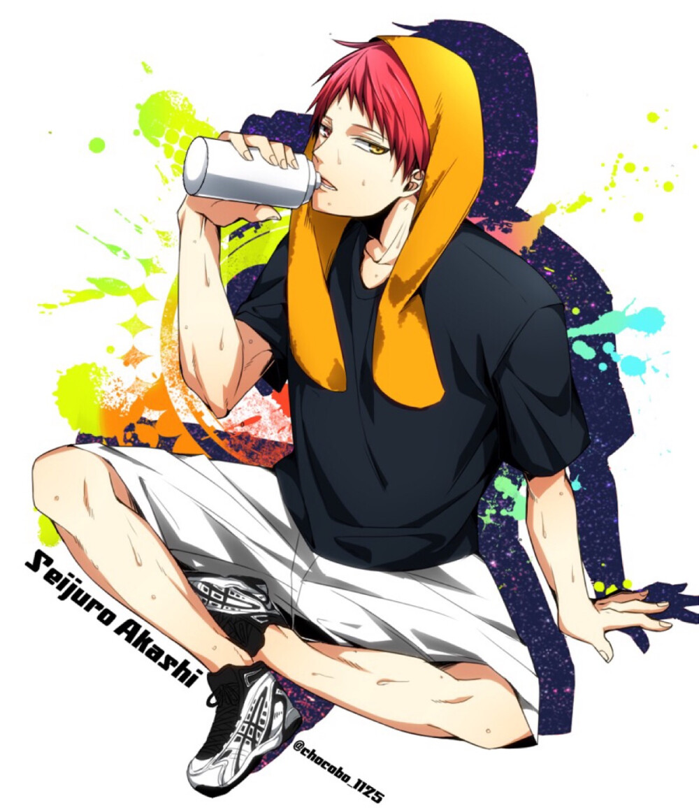 运动后喝水的赤司君