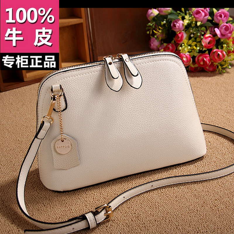女包真皮小号夏季新款欧美时尚潮百搭简约贝壳包斜挎包单肩小包包