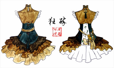 剑三。衍生。洛丽塔。小裙子。中国风。Lolita。日常。服装设计。丐帮